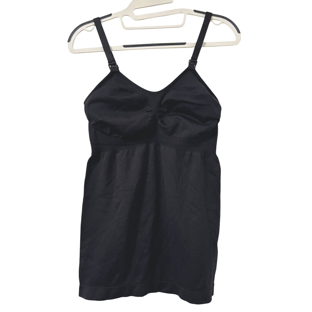 Hofish Seamless‎ Nursing Tank Top Size M Black Minimalist